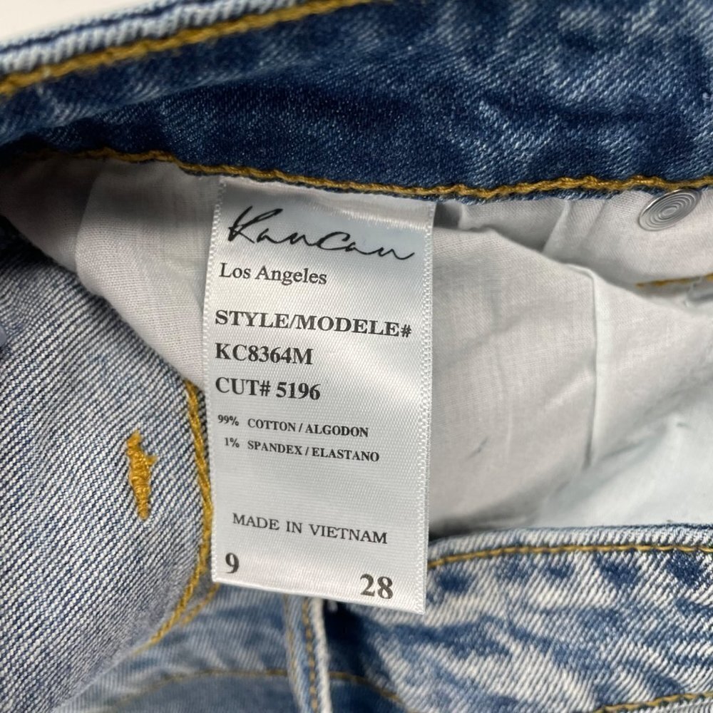 NWT Kancan Gainesville High Rise Folded Hem Skinny Distressed Jeans Womens 28 - Picture 5 of 11